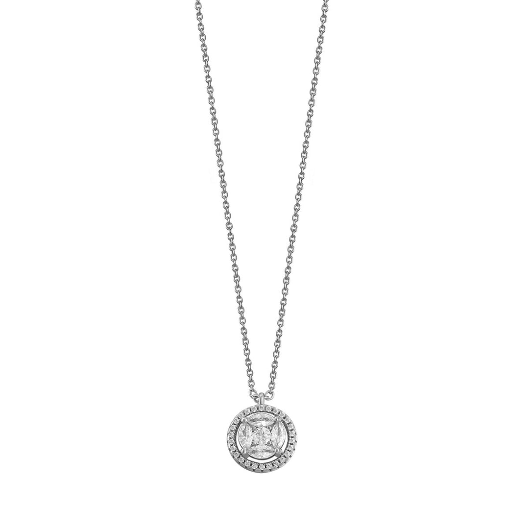 Xenox Silver Circle Halo Silver Halskette - XS7065