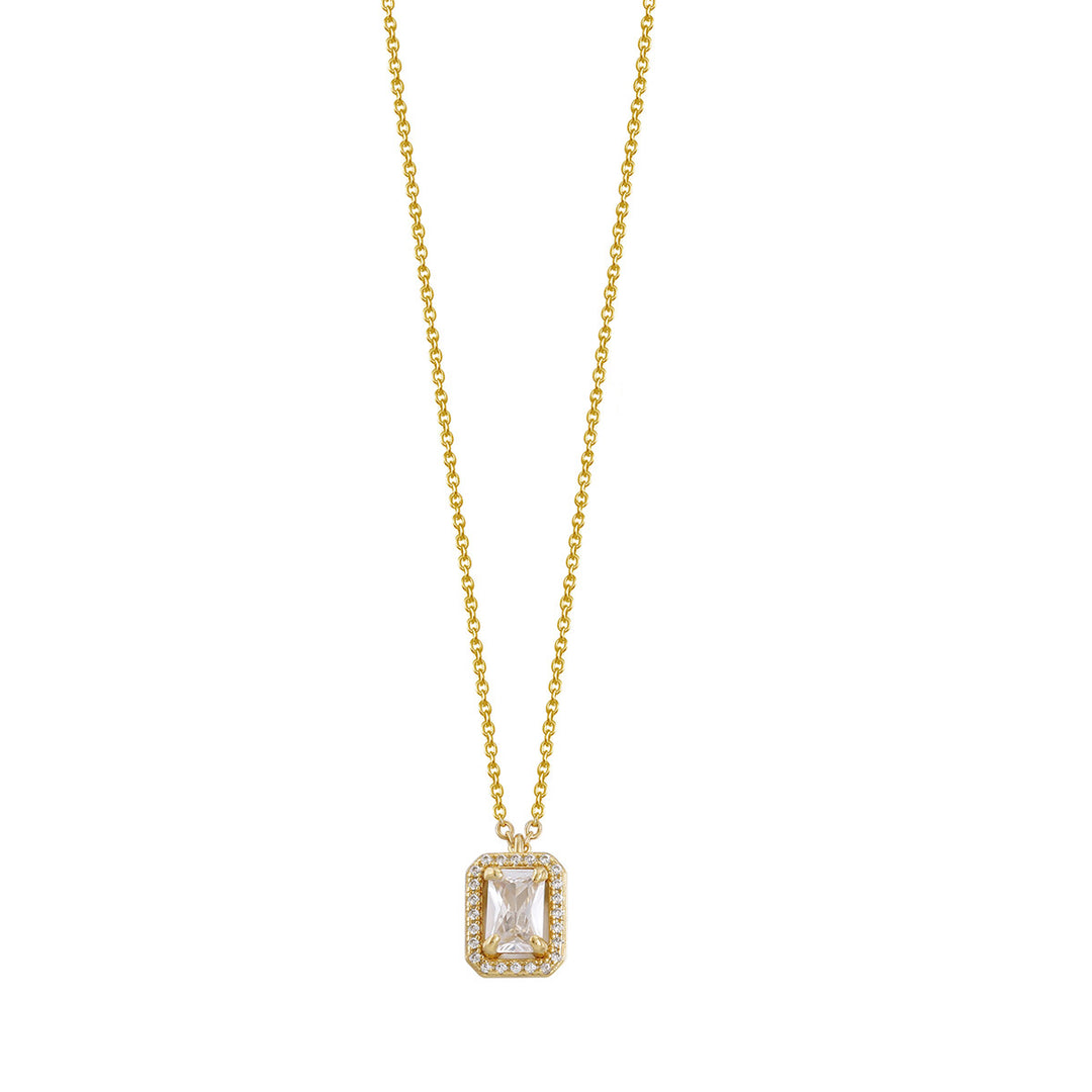 Xenox Silver Circle Halo Gold Halskette - XS7067G