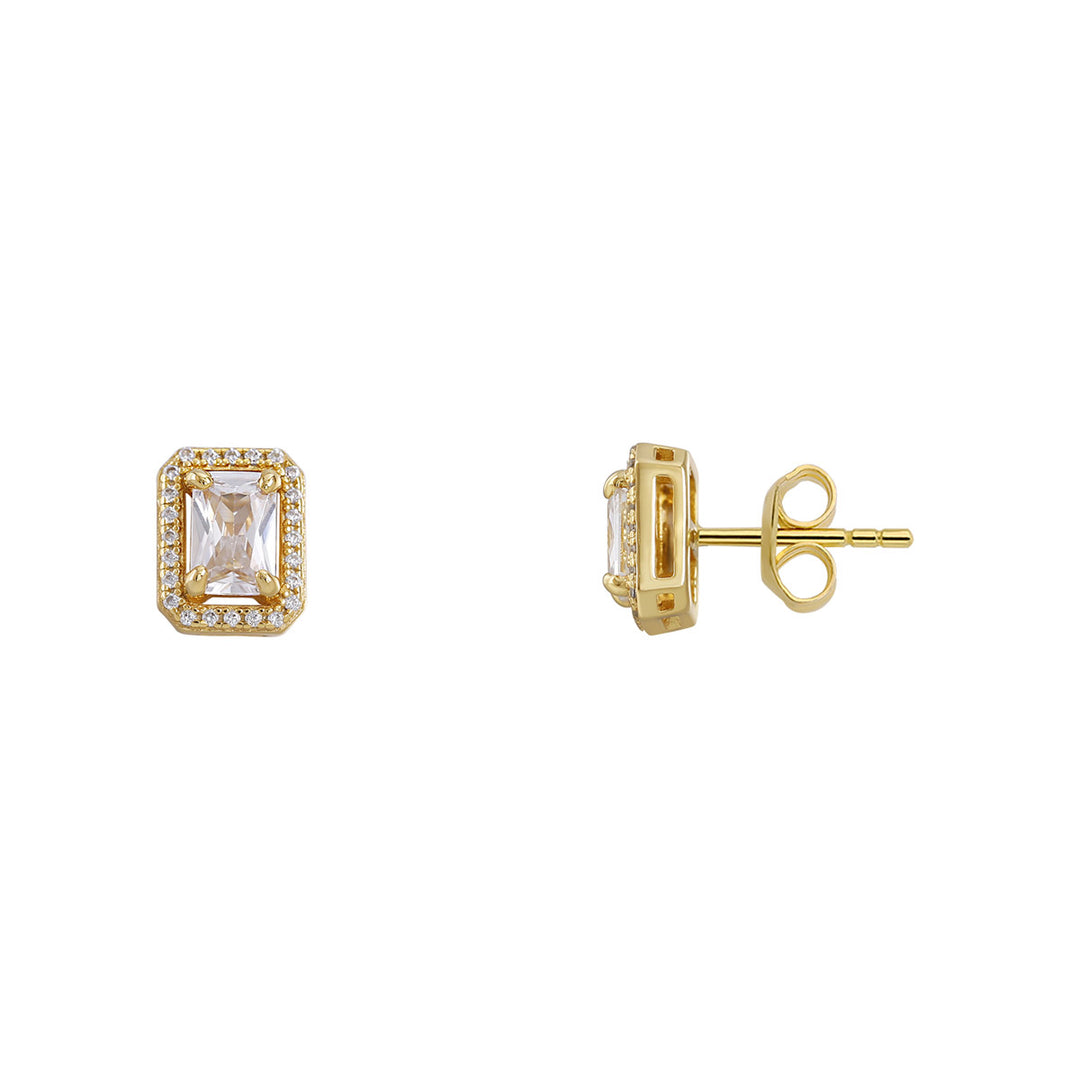 Xenox Silver Circle Halo Gold Ohrringe - XS7068G