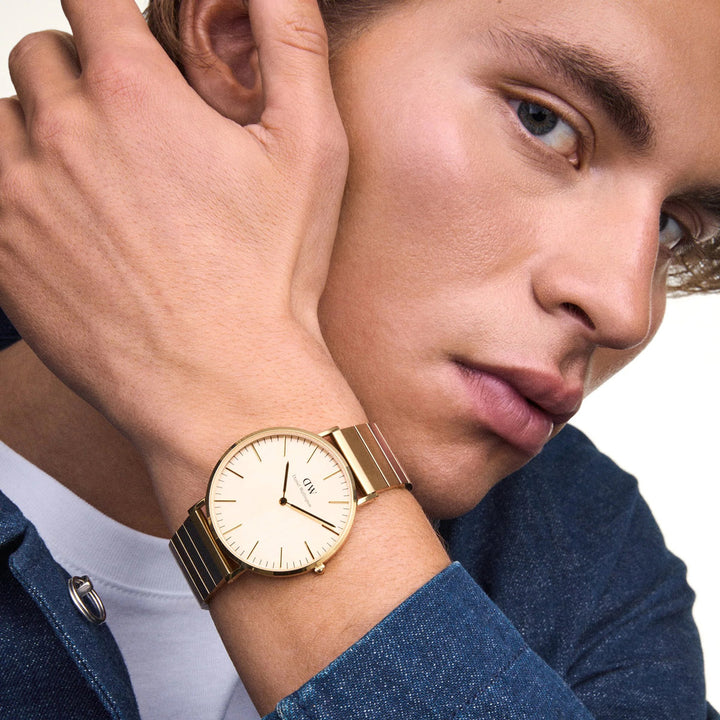 Daniel Wellington Classic Piano Link Gold Unitone - DW00100779